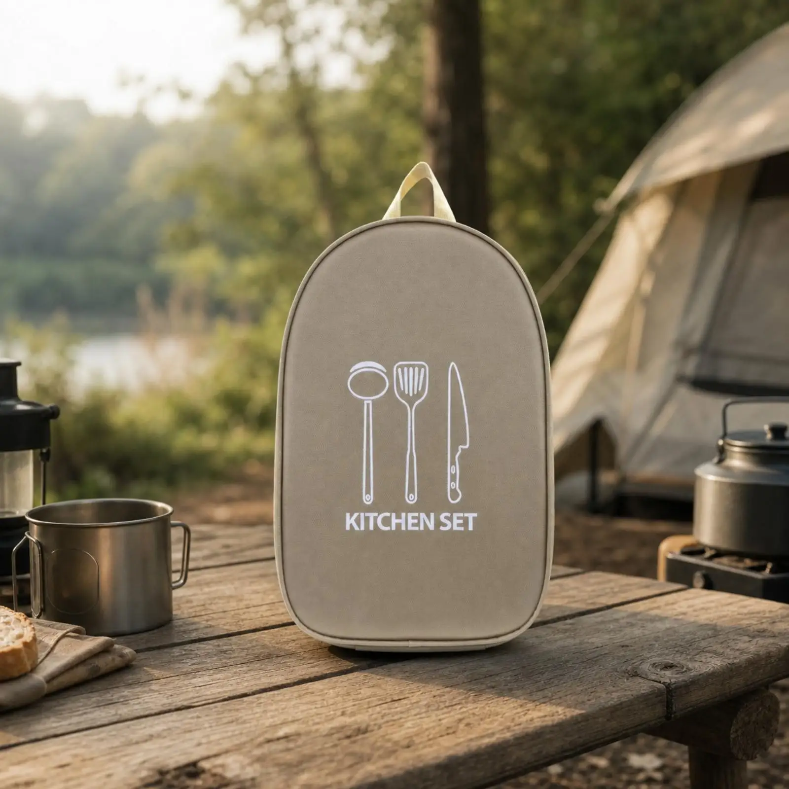 Kitchen Utensil Storage Bag | Oxford Cloth, Secure Zippered Closure, Camping Utensils Storage Bag, for Picnics