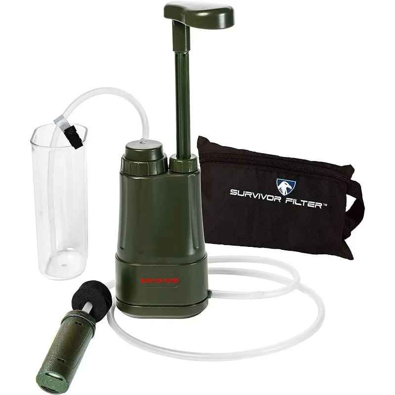 

Survivor Filter PRO - Hand Pump Camping Water Filtration System Survival - Water Purifier Survival