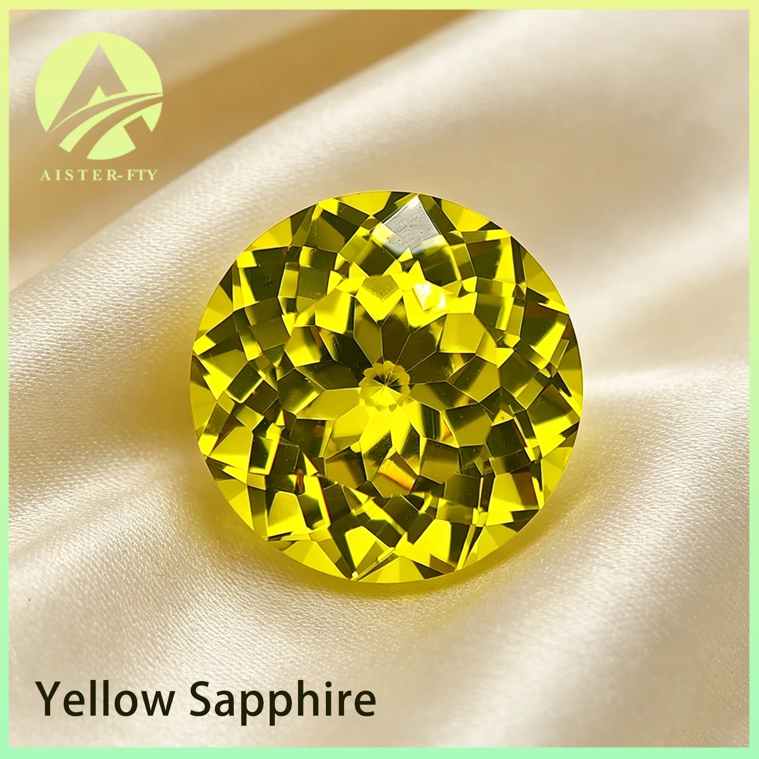 Zafiro Amarillo, Corte Redondo, YAG (Granate de Yttrio y Aluminio), Piedra Preciosa Suelta, Diamantes de Laboratorio para Joyería
