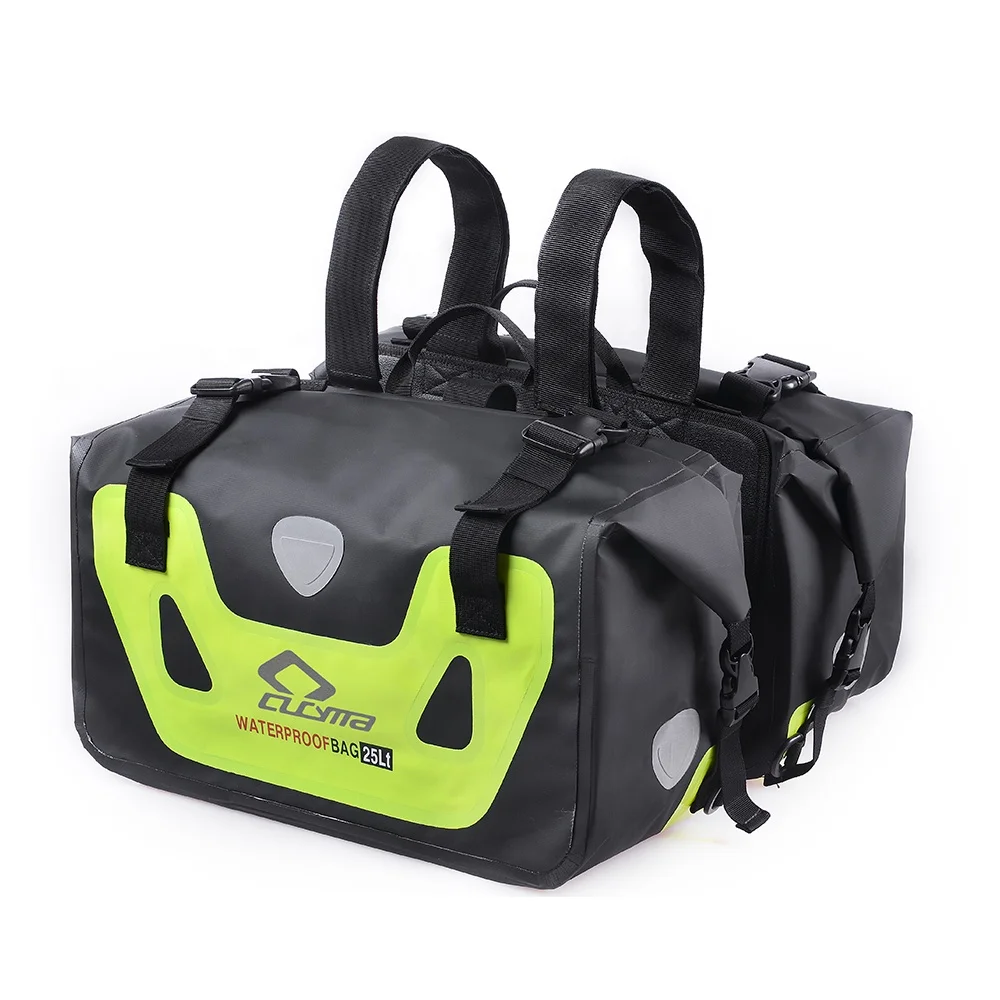 CB-1601 CUCYMA Waterproof 1000D PVC Travel Side Pannier Rear Bag Motorcsike Saddle Duffel Tail Bag for Motorcycle