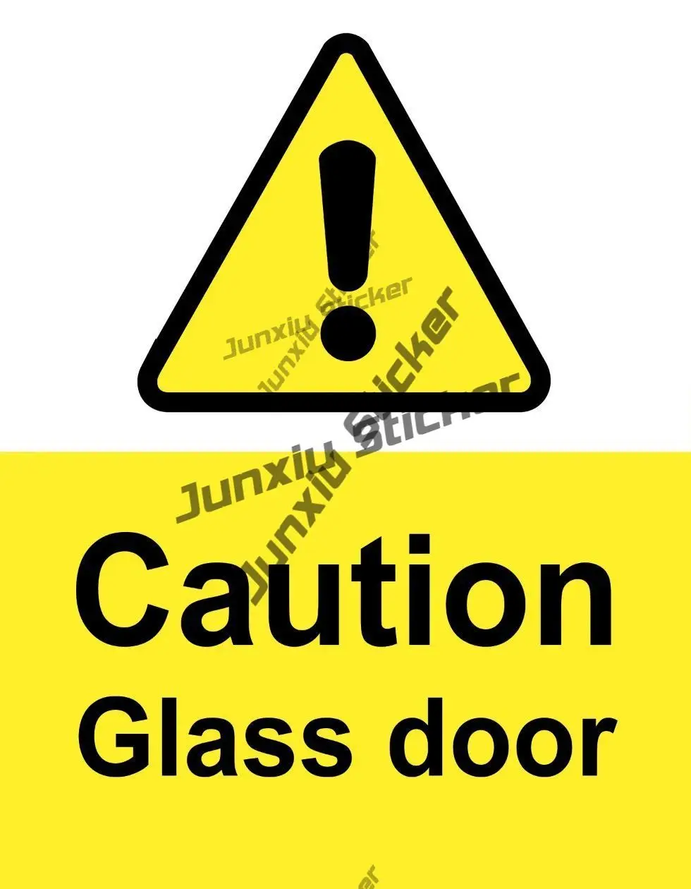 Danger Caution Glass Decal Door Health Safety Warning Yellow Notice Sign Self Adhesive Gloss Sticker Signage Outdoor Exterio