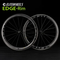 ELITEWHEELS EDGE 40mm 50mm  Ultralight Carbon Fiber Wheelset 1291g Road Rim Brake Wheelset Ratchet System36T  Wing 20 Spoke