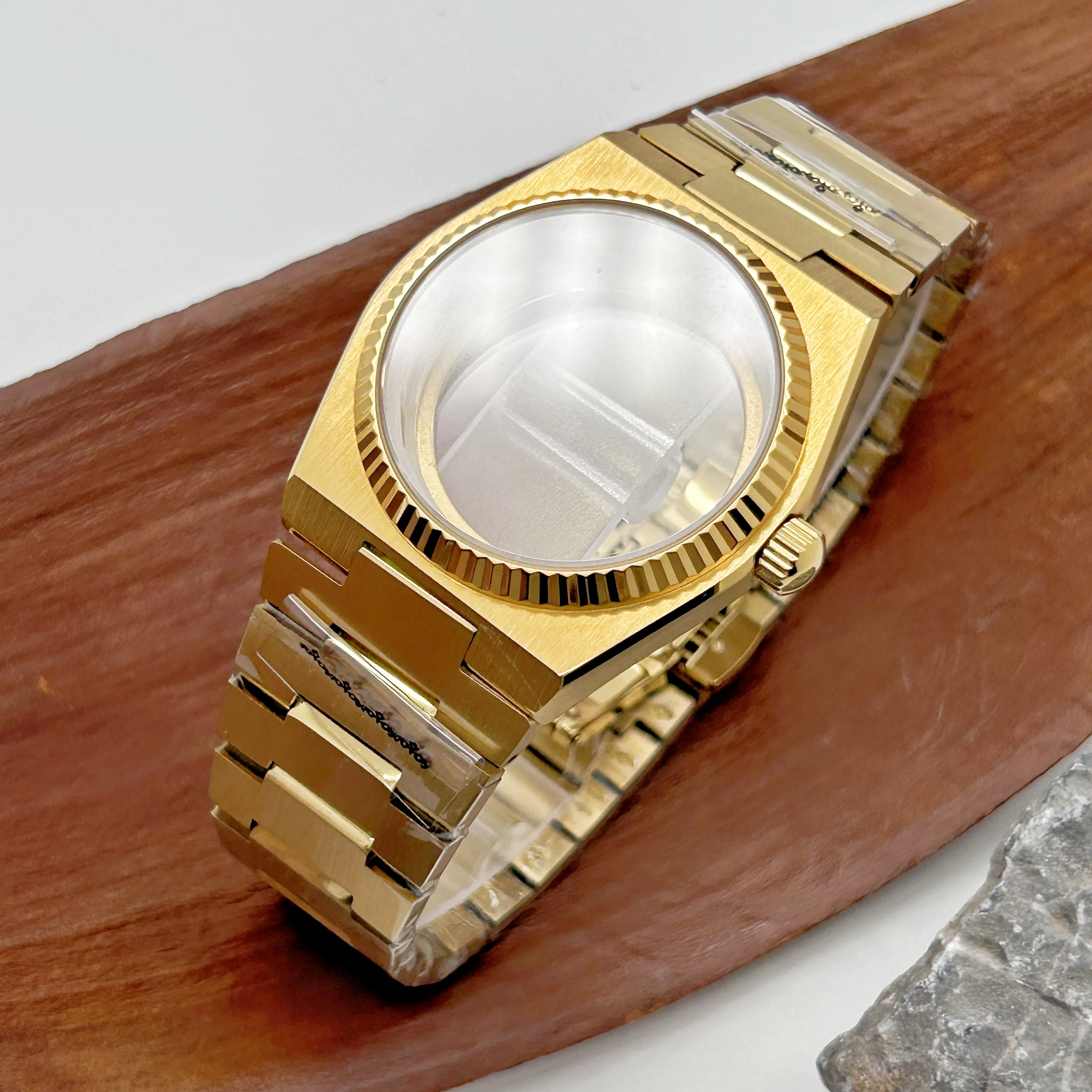 40mm Sapphire Case Stainless Steel with Ring Suitable for PRX Super Player NH35 NH36 NH70/4R/7S Japan Movement for 31.8mm Dial