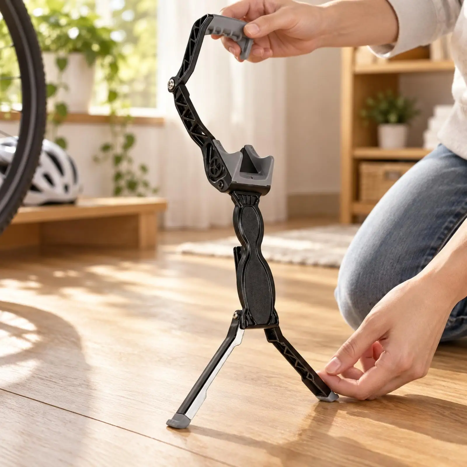Portable Aluminum Alloy Road Bike Stand Folding Parking Support for 70