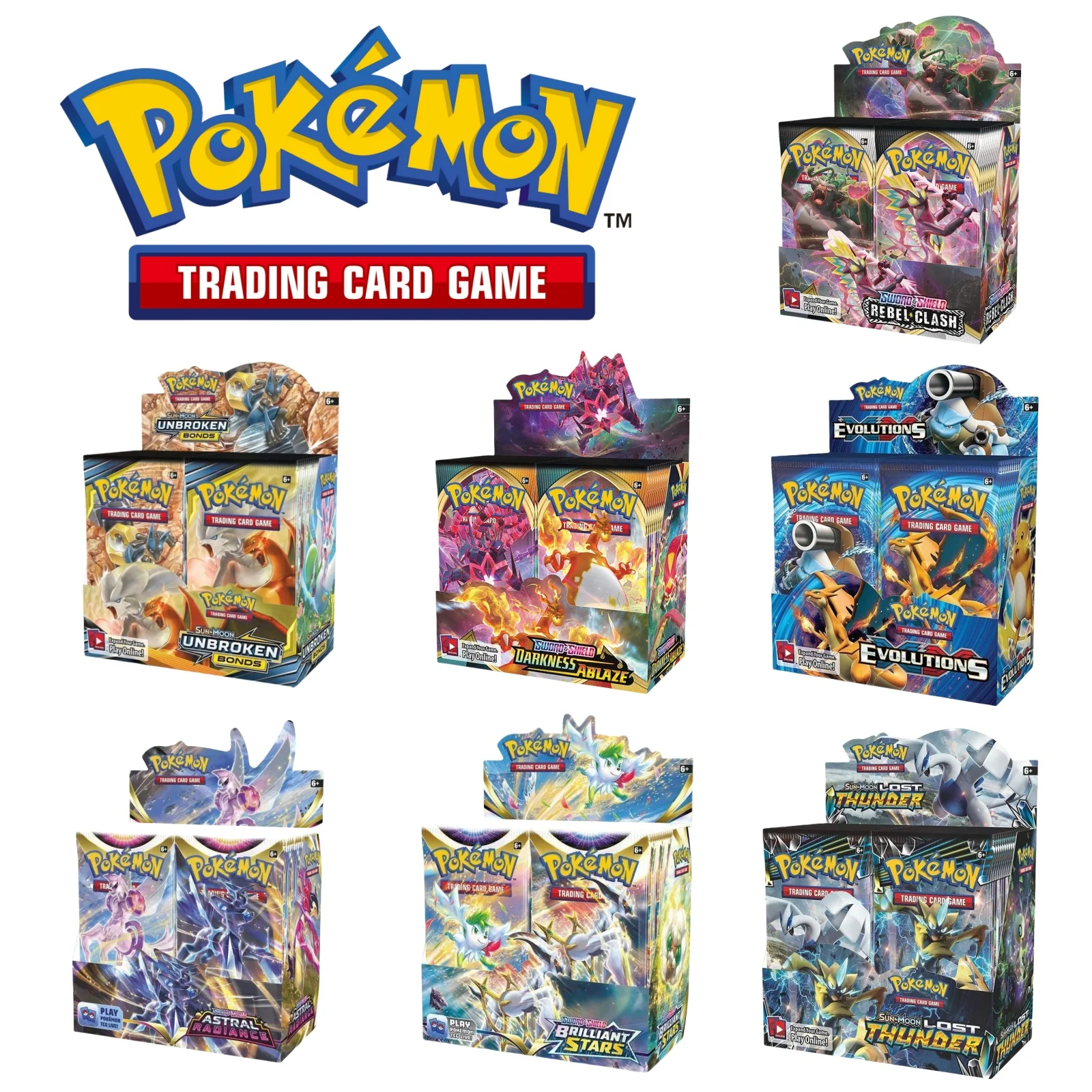 

​Pokemon TCG Booster Box Mystery Pack EX GX Rare Cards Collection Blind Box for Collectors​