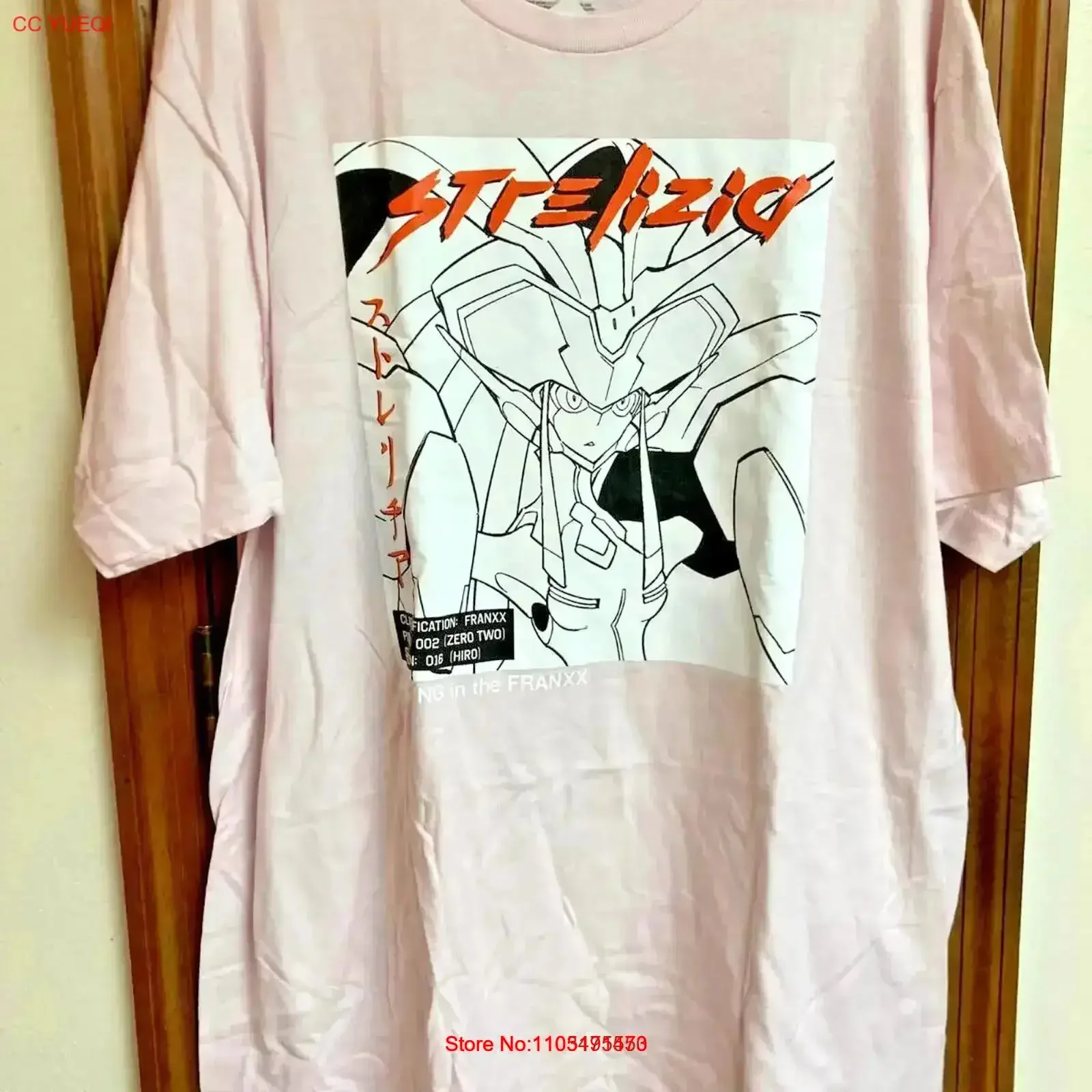 New Darling in the Franxx Strelizia Pink T ShirT XL X Large Crunchyroll vintage Washed Breathable graphic Comfortable homme