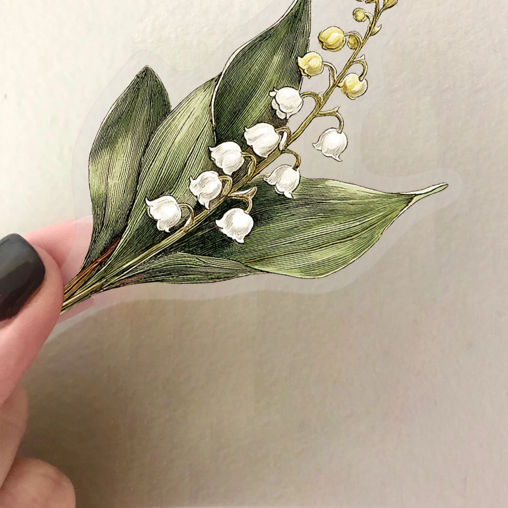 50/100 Stück Retro Lange Zweige Blumen Plastikaufkleber Gepäck Handwerk Material Retro Blumendekoration Wasserfeste Aufkleber – Detail 5