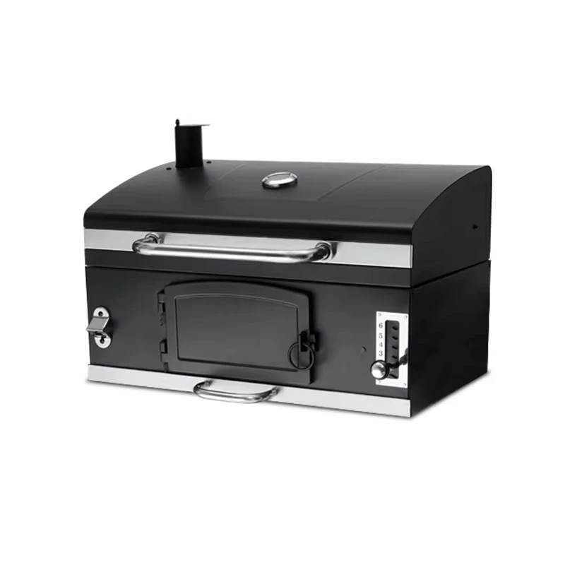 

Outdoor Cast Iron Smokeless BBQ Grill Oxygen Depletion Safety Easily Assembled Design Villa Courtyard Charcoal Rack Table Coated