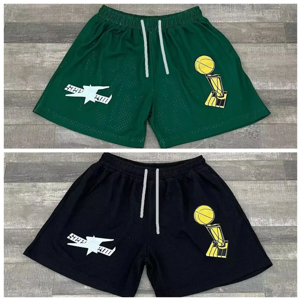 

Лето 2025 г., хит продаж, новые американские трендовые сетчатые баскетбольные шорты для тренировок на открытом воздухе, дышащие быстросохнущие уличные повседневные шорты