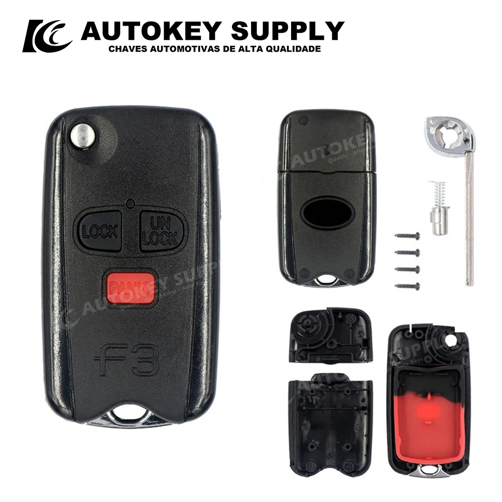 Modified Folding Key Shell 3 Buttons (English Buttons)  Autokey supply AKBDF208