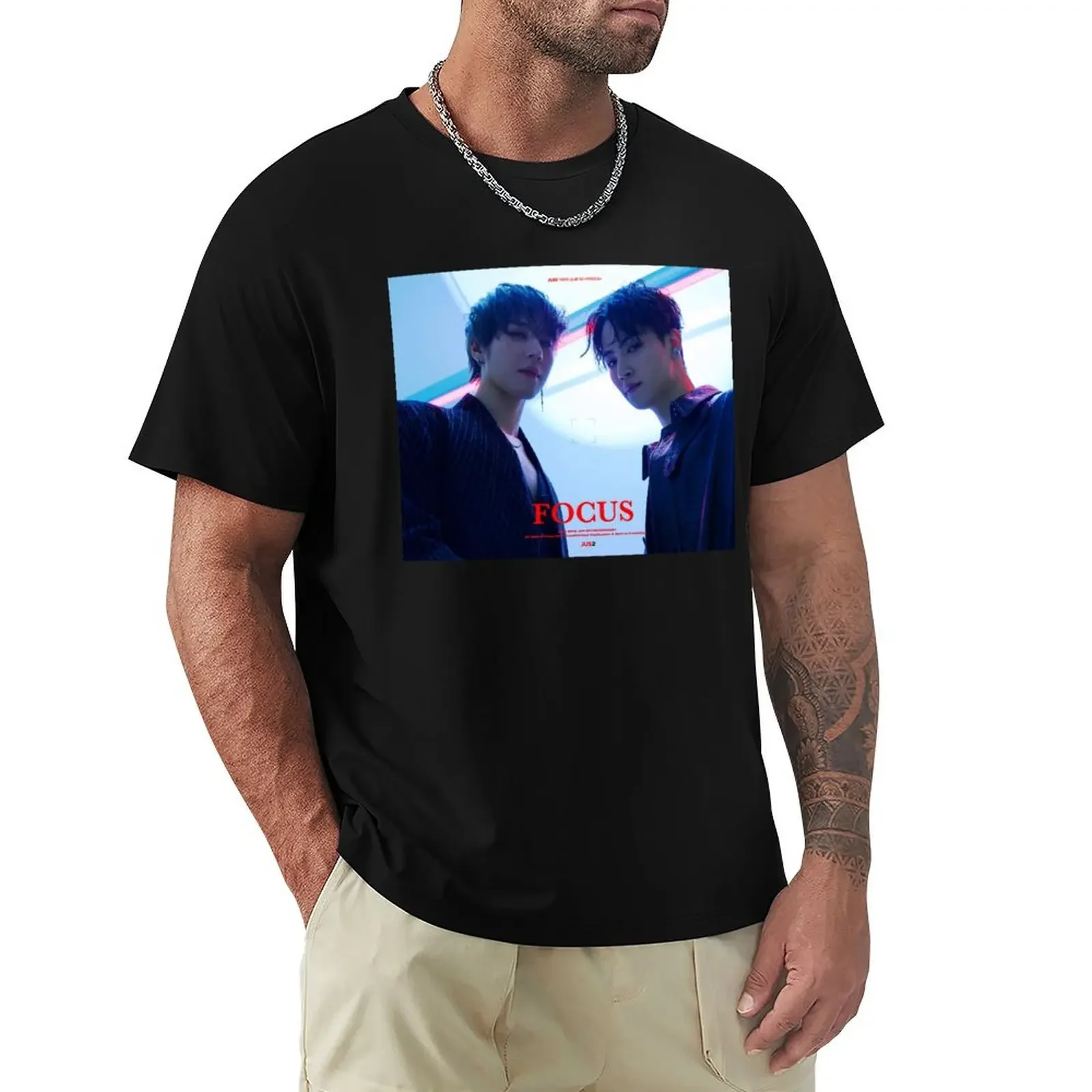 

JB - Yugyeom - JUS2 - GOT7 T-Shirt plus size tops blacks Short sleeve tee men