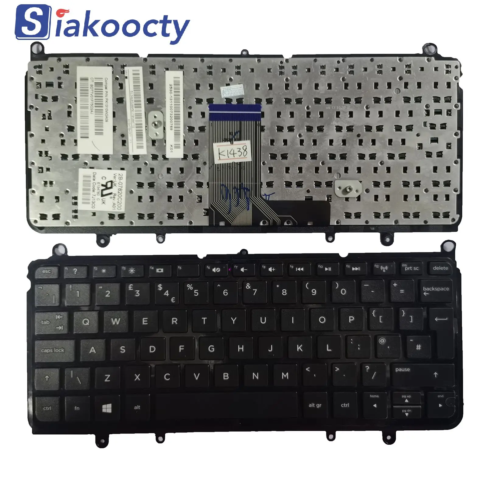 

UK keyboard For HP Pavilion TouchSmart 11-E 11-E032SF 11-E000 11-E015DX 11-E011NR 11-E010NR with FRAME