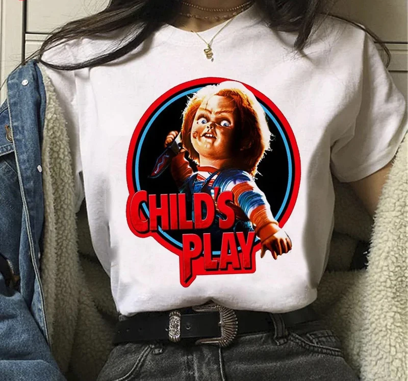 Chucky Graphic Printed T Shirt Chucky Streetwear Fashion Casual Crew Neck Short Sleeve Plus Size T Shirt Women