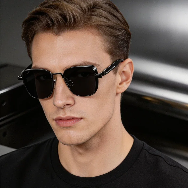 1/3PC Vintage Steampunk Quadratische Sonnenbrille mit Metallrahmen, Unisex Retro Grunge Punk Brille für Alltagsmode, Karnevalspartys, UV400 – Detail 3