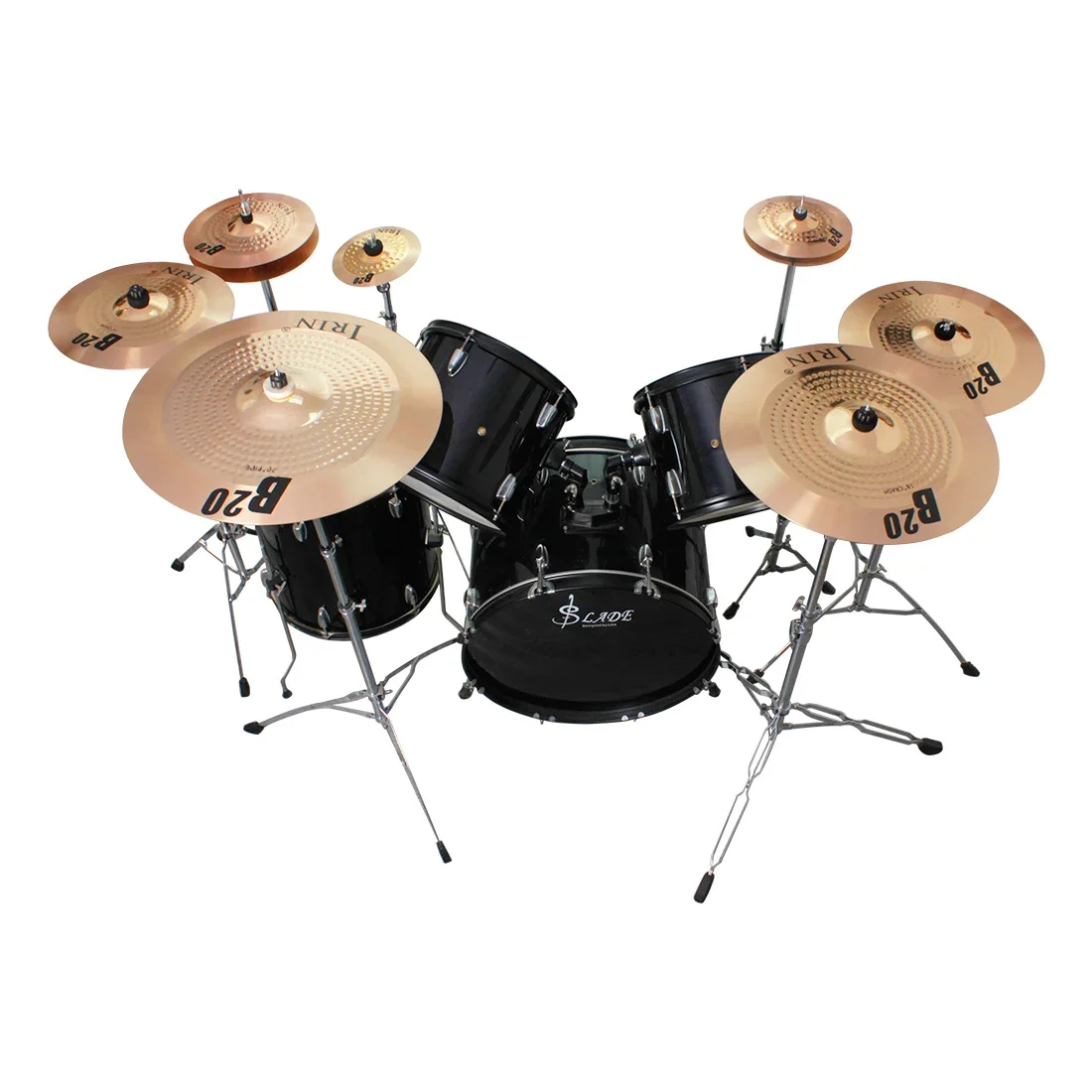 IRIN 8/10/12 Inch Cymbals Crash Cymbal Phosphor Bronze Hi-Hat Drum Cymbals Kit Beginners Percussion Instrument Accessories