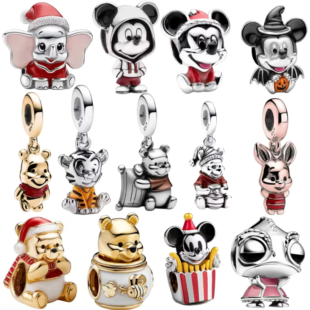 New 925 Silver,Mouse,Bear,Elephant,Cup Bead Pendant,Suitable for European Original Bracelet DIY Accessories Exquisite Jewelry - view 3