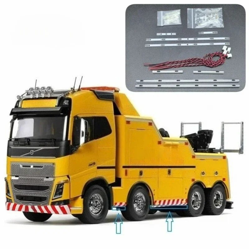 Luci inferiori laterali di simulazione in metallo per 1/14 Tamiya RC Truck Car Volvo FH16 56362 Parti fai da te Giocattoli