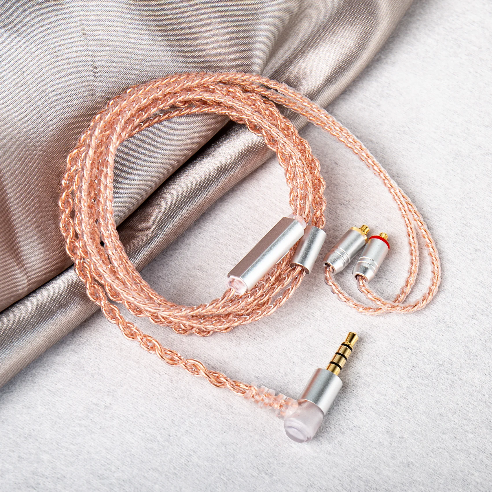 KBEAR 0.78mm 2PIN Detachable Upgrade Cable with Microphone HiFi 3.5mm Plug  4-Core Pure Copper Compatible with ES4 ZST ZSTX ZSR