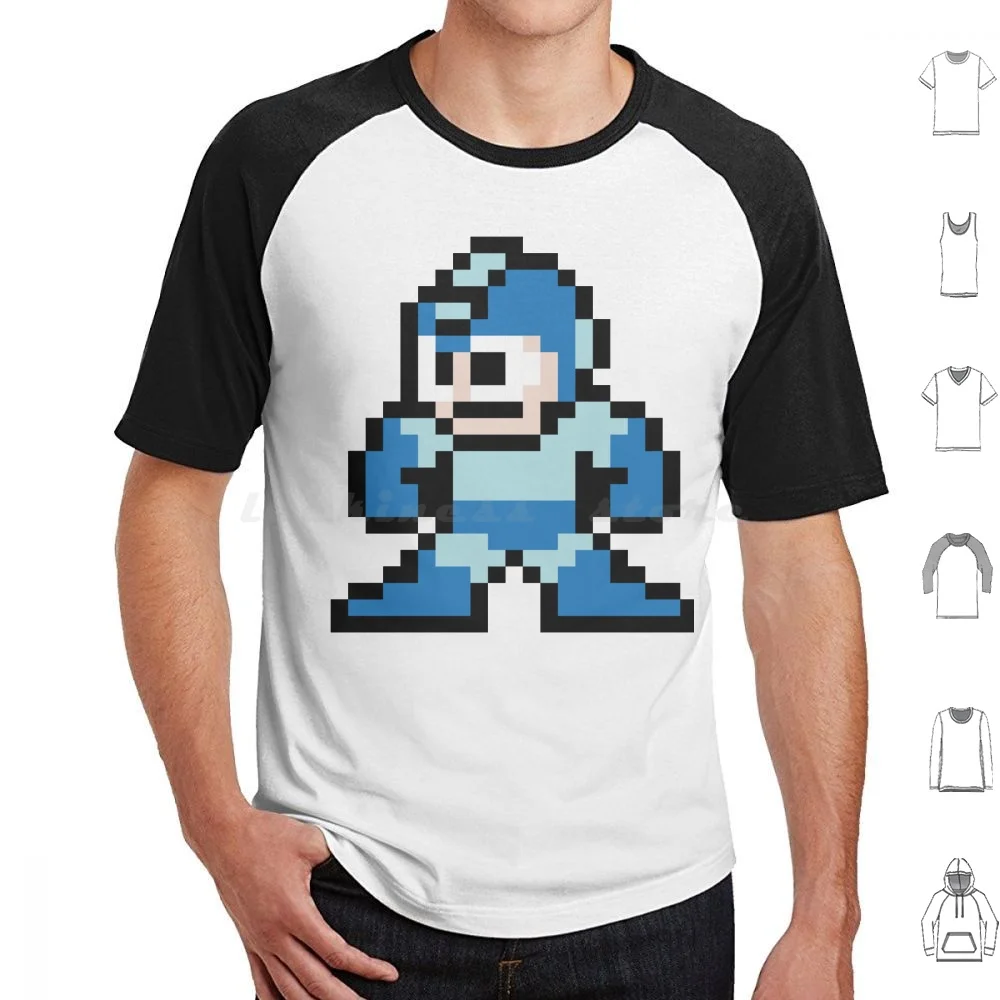 Megaman 8bits T Shirt Cotton Men Women DIY Print Megaman 8bit Retro Nes Rockman Gaming Man 8 Bit Mega Man Pixel Game Video