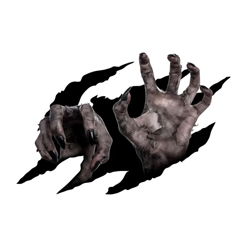 

DK563# Zombie Stretched out His Hand Car Stickers, Waterproof Pvc Animal Decals With 3D Effect, Block Scratches and Increase Fun
