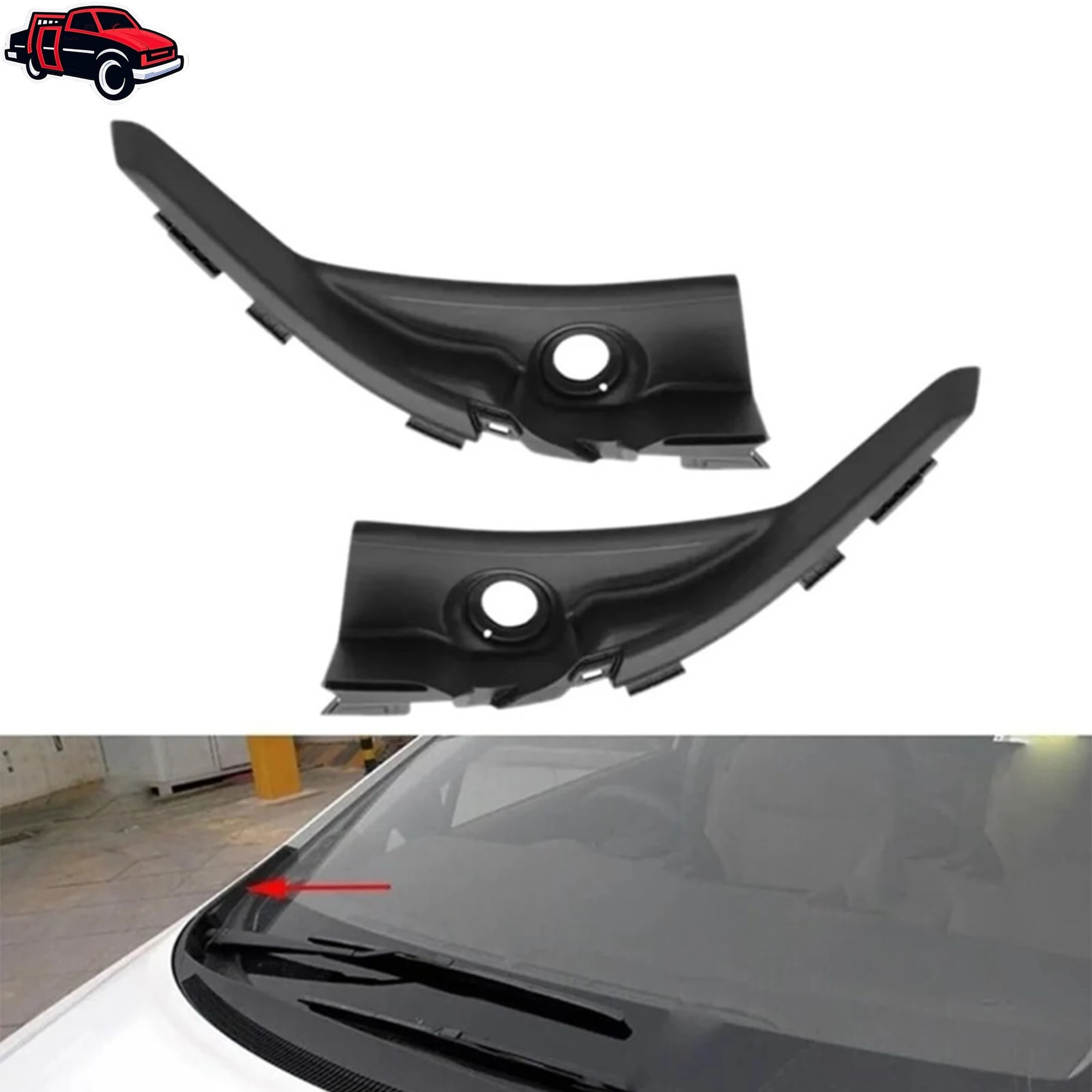 

For Honda Civic 2012 2013 2014 2015 Car Front Windshield Wiper Water Deflector Plate Trim Panel Lid Repair Accessories 1 Pair