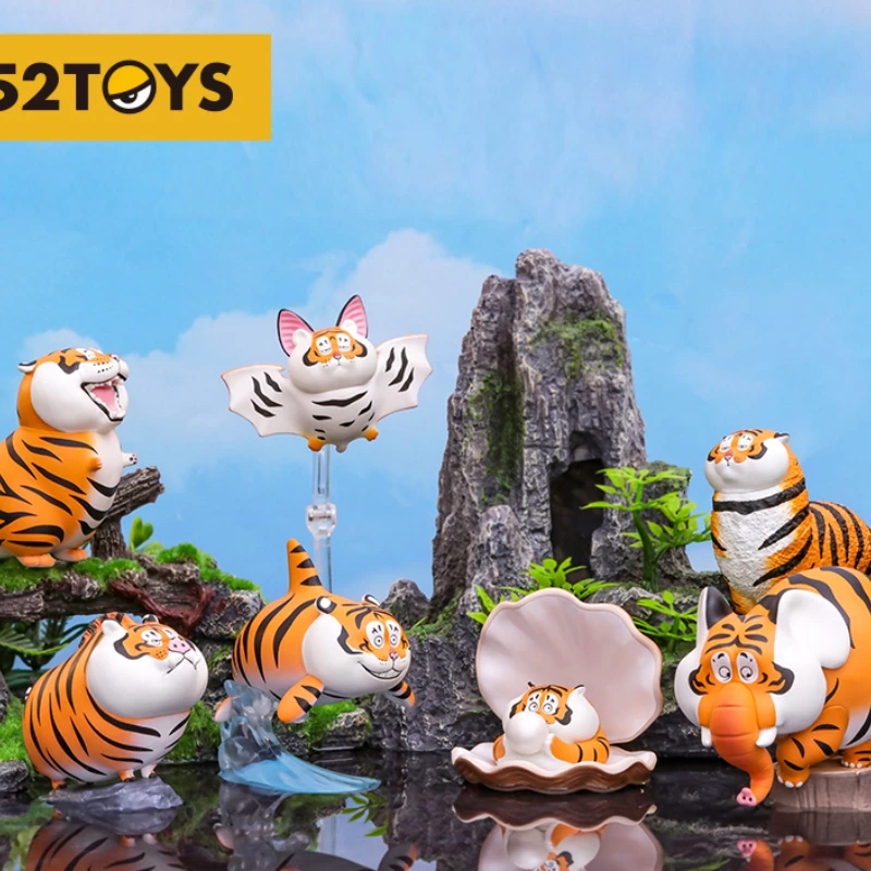 

Original 52TOYS Variety Fat Tiger Series Surprise Blind Box Cartoon Designer Dolls Mistery Figure Kawaii Trendy Girls Holiday