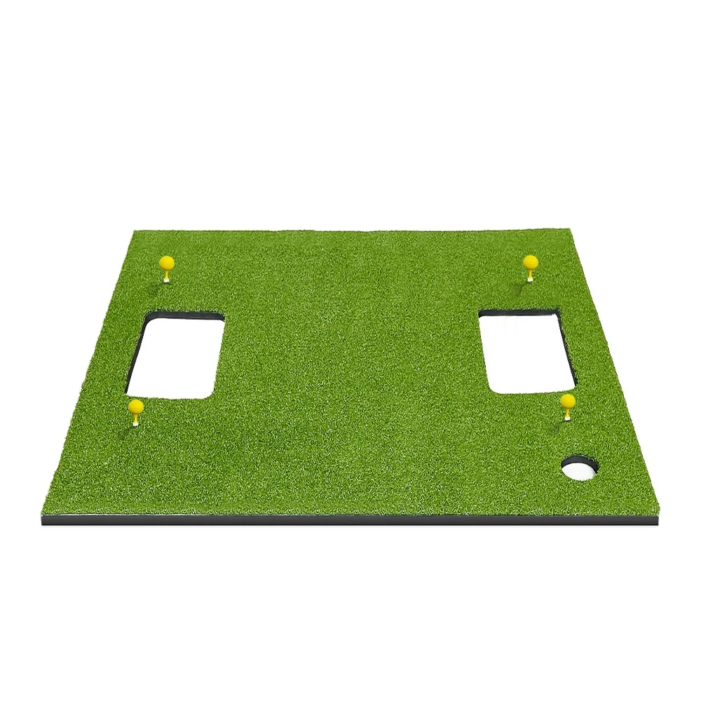 2026 Upgraded 6-Function Turf Golf Mat: 5x4ft Thickened Golf Hitting Mat Indoor  Outdoor Golf Practice Swing/Chipping/Driving Ma