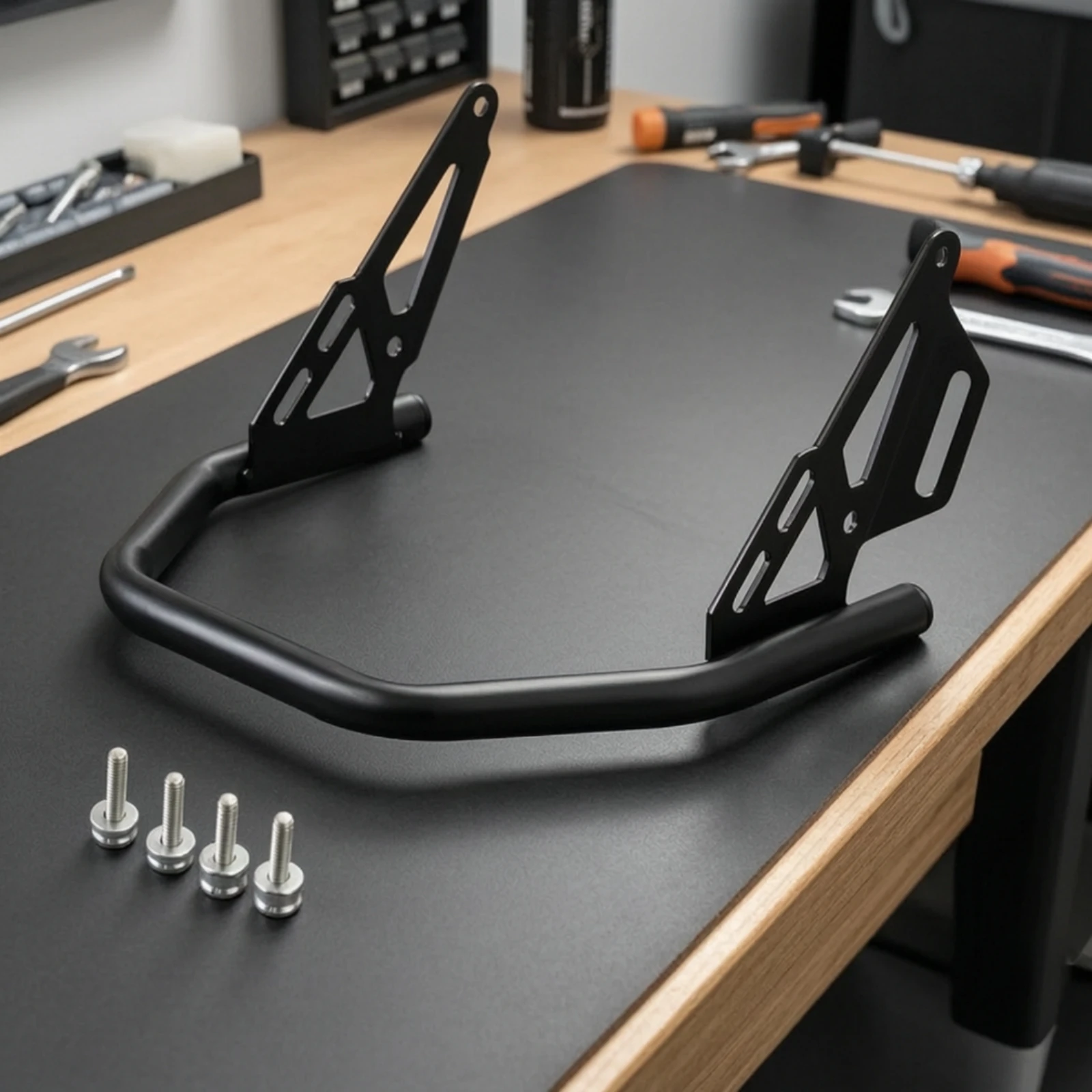 Motorcycle Headlight Guard Bracket Adventure-Ready Motorcycle Headlight Protector with Bracket Front Luggage Rack Rigid Strong