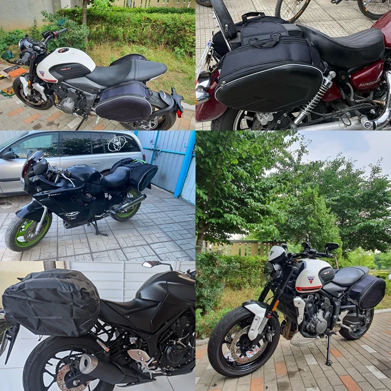 

2 универсальные мотоциклетные сумки-кофры, водонепроницаемые боковые сумки для хранения багажа для мотоциклистов, аксессуары для путешествий и ежедневных поездок