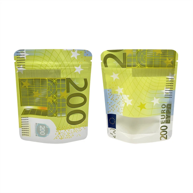 1-3G10Pcs Window Laser Color Plastic Packaging Pouches Retail Thick Smell Proof Mylar Bags Storage Bag Holographic Ziplock Pouch