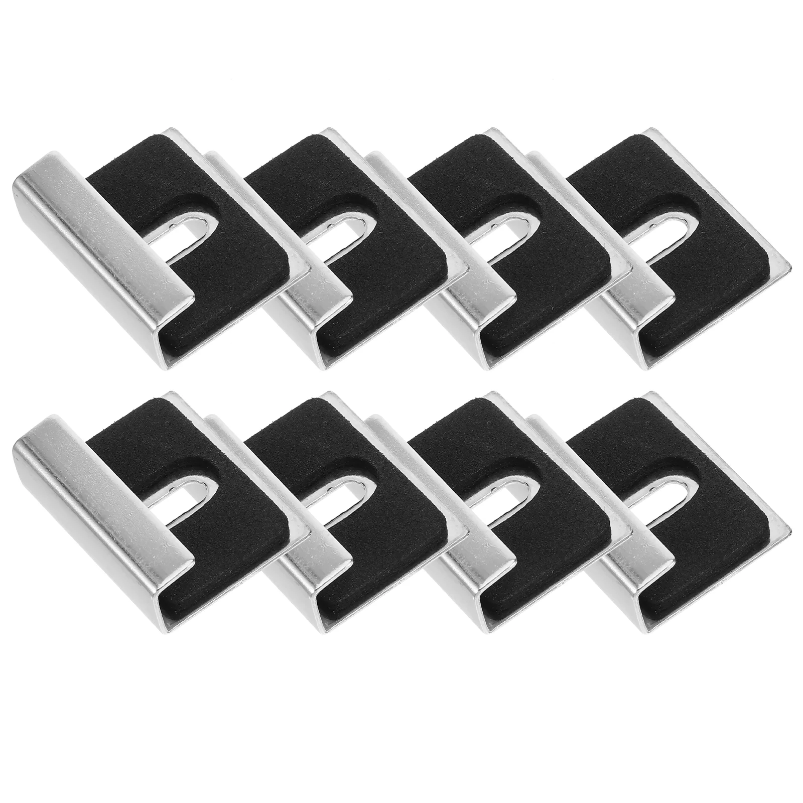 8 Pcs Glass Bracket Buckle Mirror Hanging Kit Wall Brackets Hooks Retainer Clips Dresser Hangers for The Heavy Duty Hose Holder