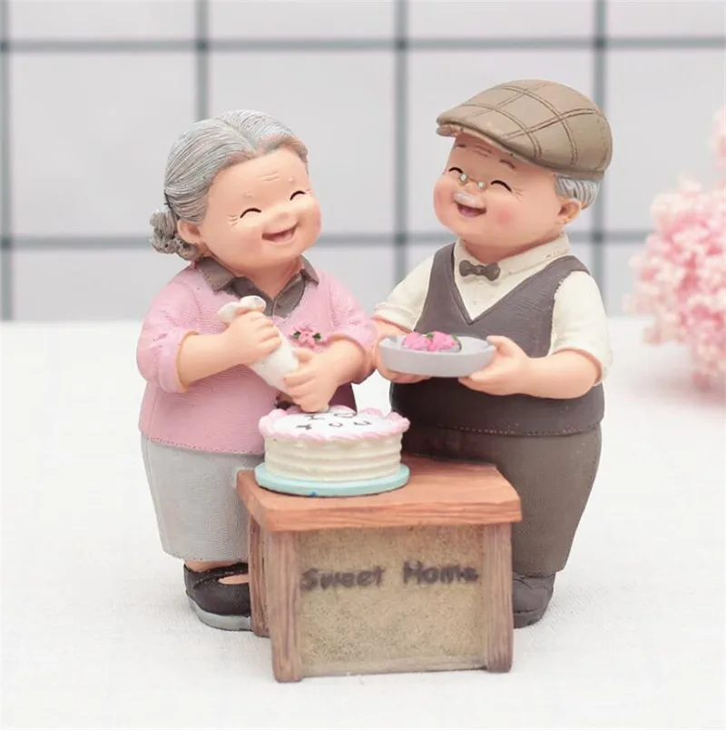 Grandparents Model Ornament Creative Sweety Lovers Couple Ornaments Modern Home Decoration Living Room For Office Table Gift