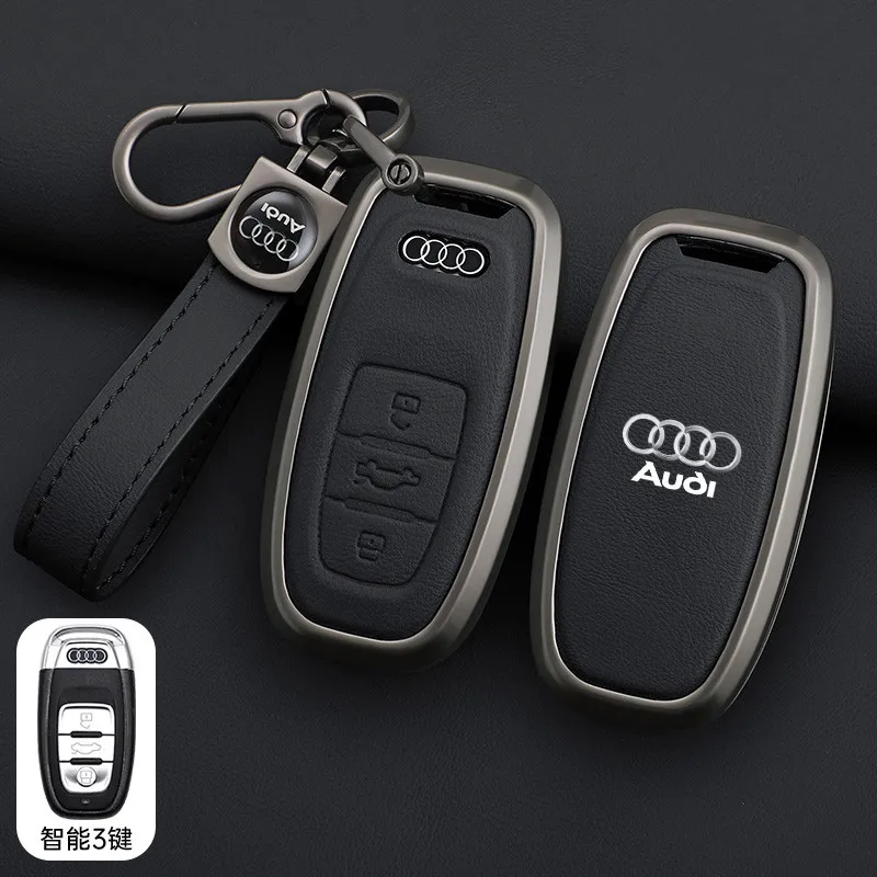 Zinc alloy Style Car Key Case Cover Shell Fob For Audi SLINE S2 S3 S4 S5 S6 S7 S8 S RS A3 A4 B8 8P 8V A6 C7 A5 Q5 B7 B6 B9