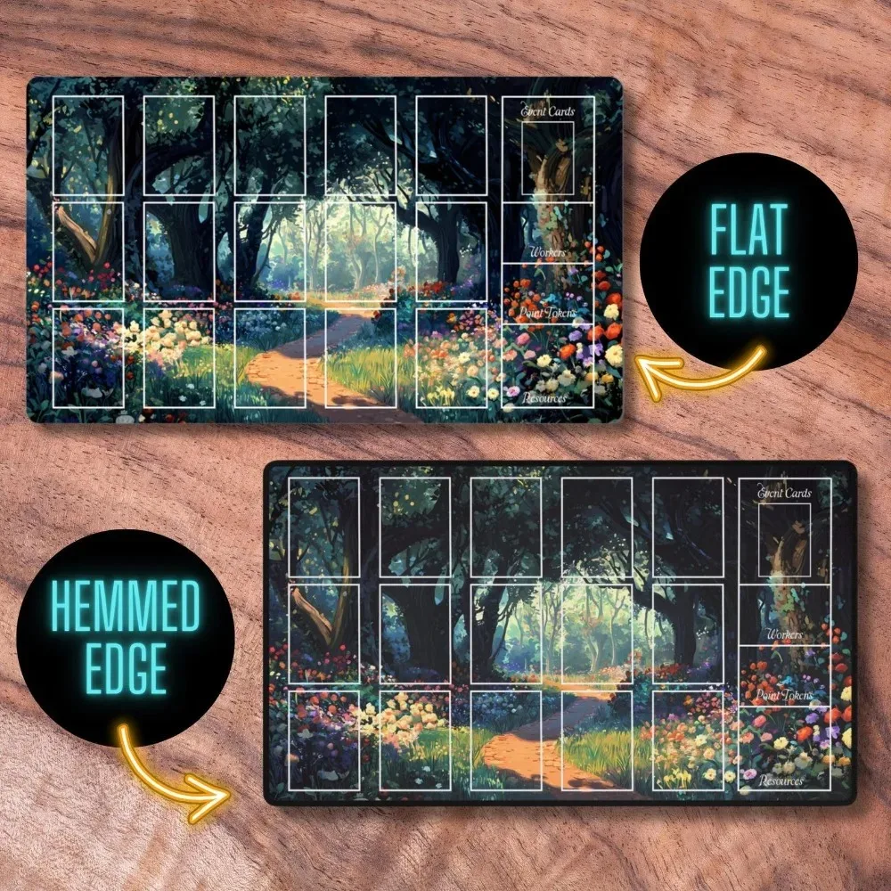 Black Non-Slip Rubber Base DeskMat Magical Garden Path TCG Gaming MousePad Magic Zones Card  Playmat PC Laptop Office GameMat