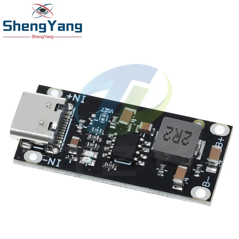 TZT Type C USB Input High Current 3A Polymer Ternary Lithium Battery Quick Fast Charging Board IP2312 CC/CV Mode 5V To 4.2V