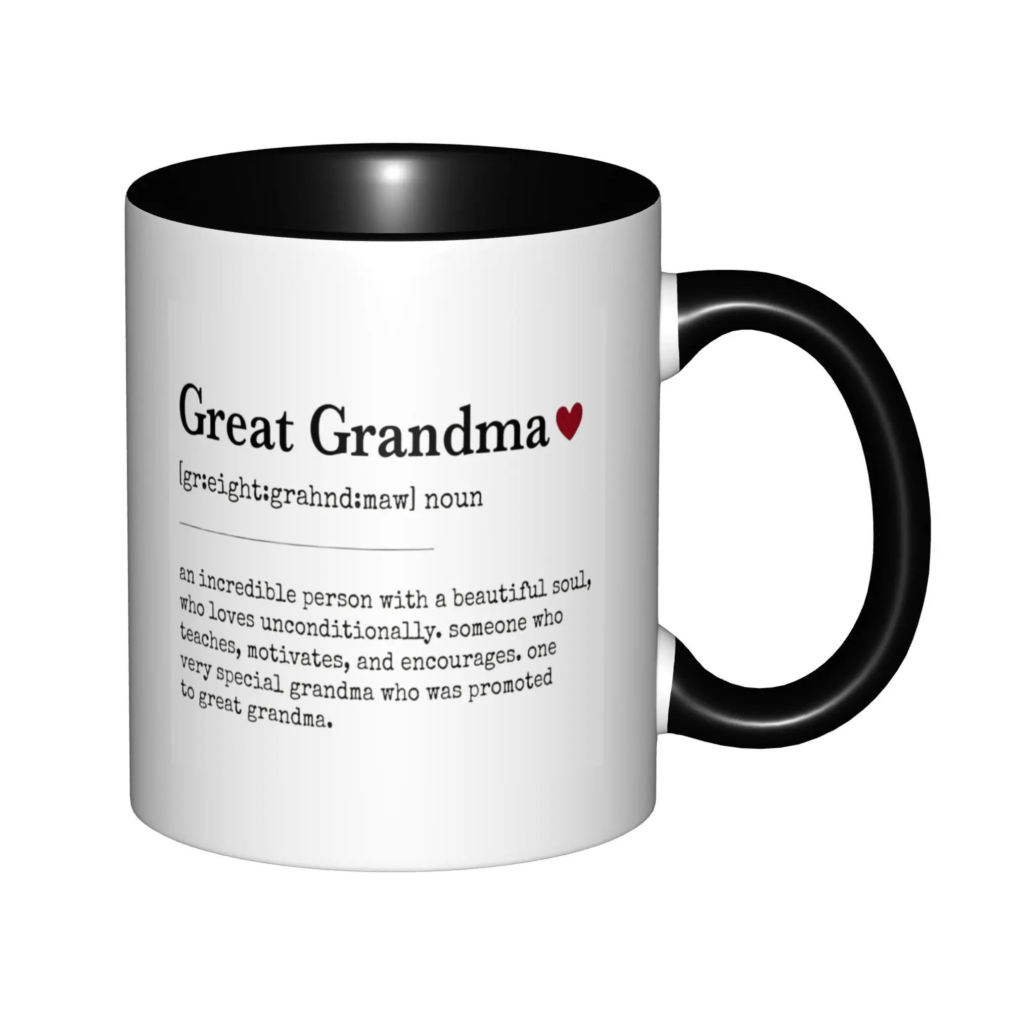 

Great Grandma Definition Meaning Mugs With Black Handle Birthday Coffee Mugs Ceramic Tea Cups 11oz