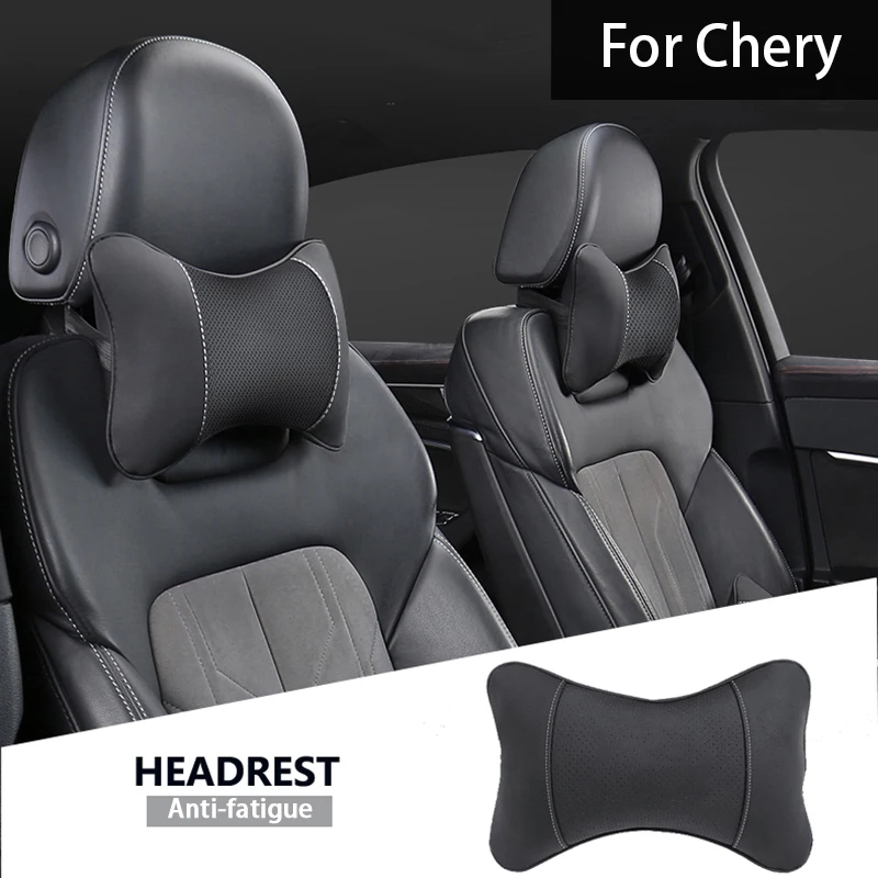 

1Pcs Car Seat Headrest Leather Auto Interior Head Neck Pillow For Chery Tiggo 7 Pro 4 3 Fulwin 2 Arrizo 6 QQ 5x 5 8 T11 3 5 Gx E