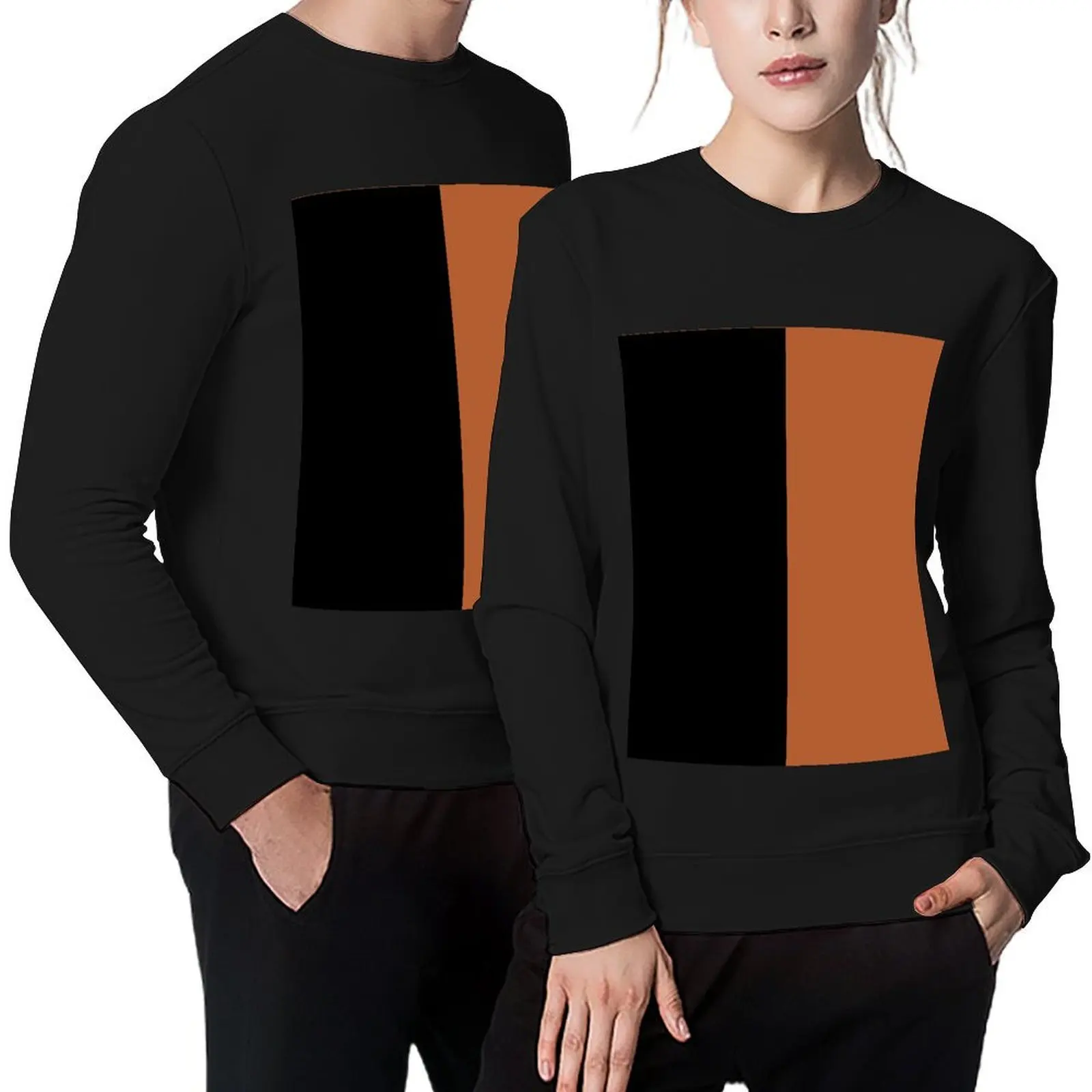 

Solid Plain Bright / Dark Orange / Brown Pullover male clothes fashion men men's sweat-shirt set sweatshirt men