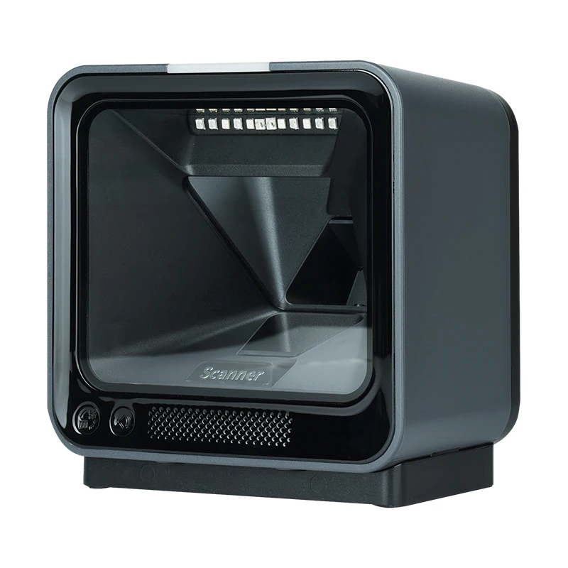 2025 New 2D QR Code Barcode Scanner Desktop Handsfree Table Top Code Reader with ultra High Performance