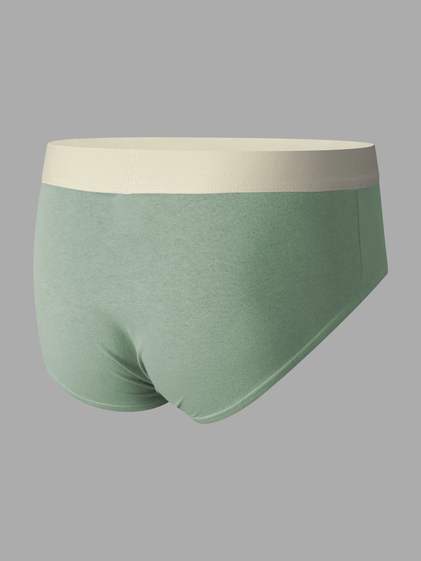 Norcotton 6-Pack Men's Green Pure Cotton Briefs, Available in Various Color Combinations, Soft, Skin-Friendly, and Breathable, Suitable for Home and Daily Commuting Wear