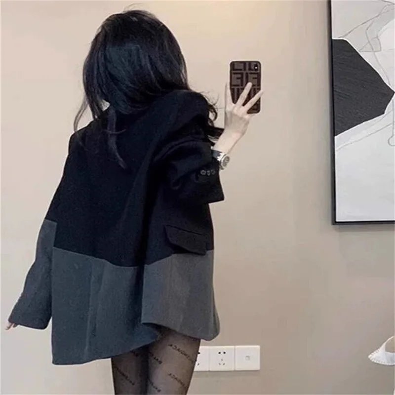 الفرنسية الرجعية الربط عارضة نمط جديد البدلة تصميم مزاجه تنوعا سترة أعلى دعوى للنساء