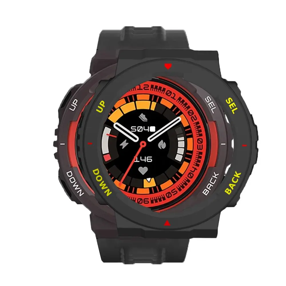 New PC Protective Case Frame Bumper Edge Shell Accessories Smart Watch Screen Protector for Amazfit Active Edge