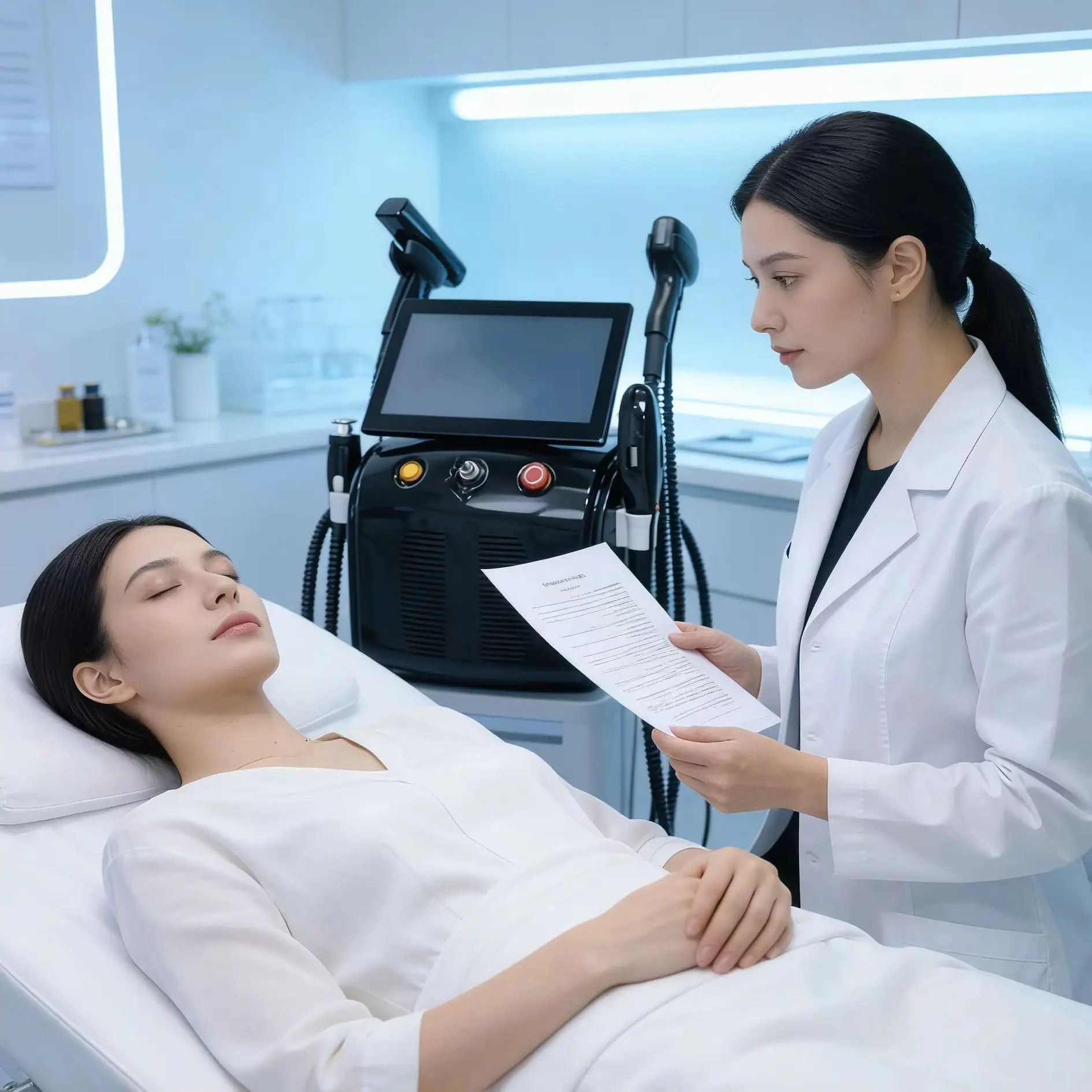 

SLyric 2026 4-in-1 Diode Ice Titanium Laser Hair Removal Machine 4000W 755 808 940 1064nm Body Hair Removal with 4 Wavelength