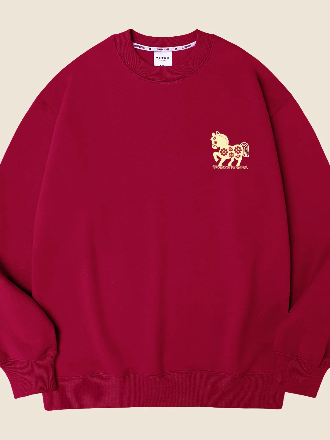 Ladies Large Size 300 Pou 2026  Year Print Sweatirt Trendy Couple Clothes New Year Par Wear Comfortable Fit Long ...