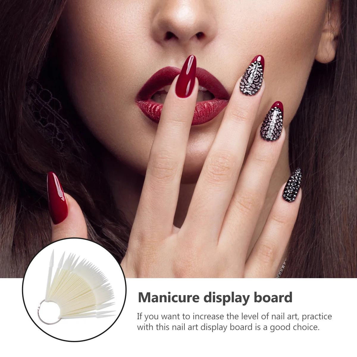 

160Pcs False Nail Sticks Ecofriendly Plastic Nail Art Polish Display Color Card Salon Practice Polish Board Display