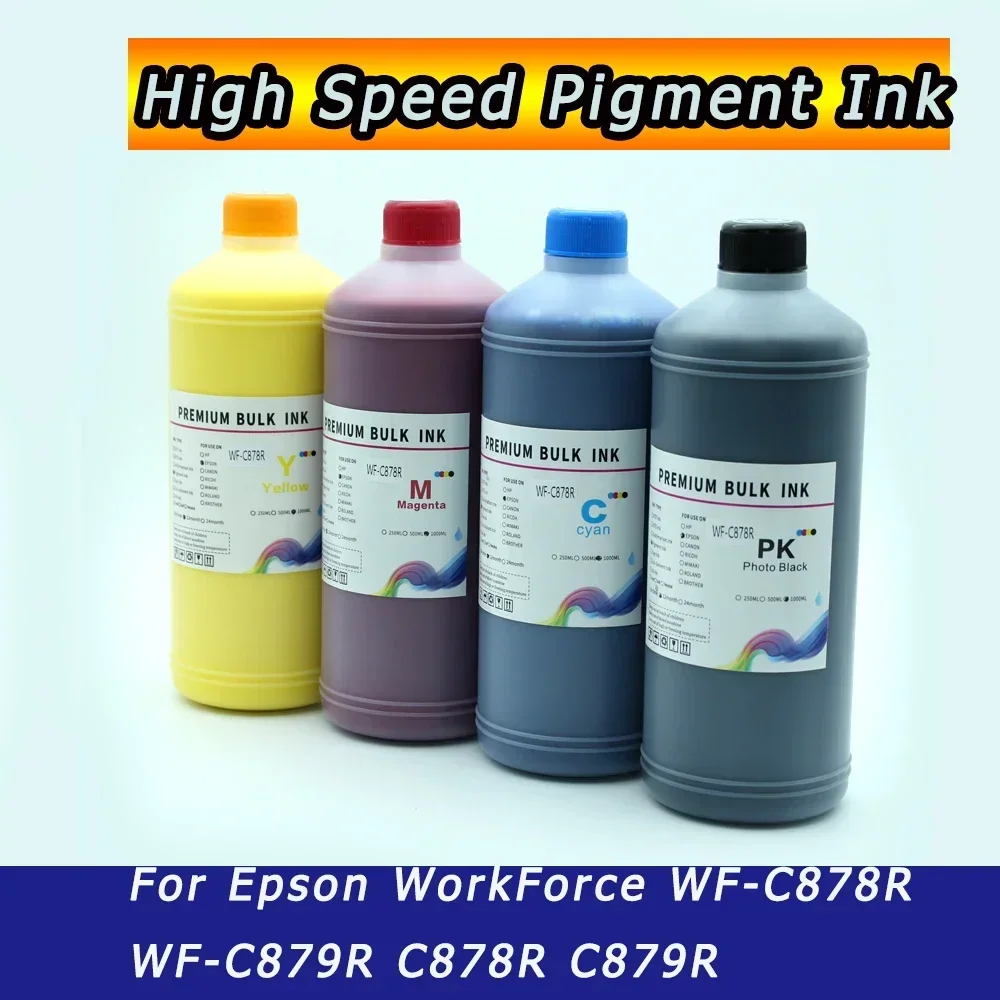 

Pigment Ink For Epson Printer Ink High Speed Printing Ink WorkForce WF-C878R WF-C879R C878R C879R 1000ML T05A1 T05A2 T05A3 T05A4