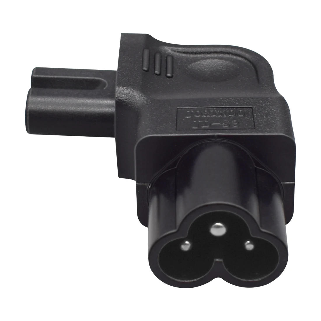 Штепсельная Вилка jorinдо IEC320 C6 в C7 с левым изгибом, штепсельная вилка переменного тока с цветком сливы на фигурку 8 с боковым изгибом, переходник