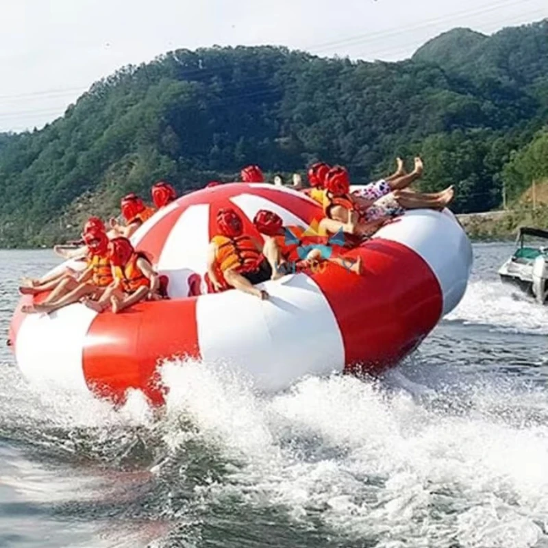 

Water Towboat Crazy UFO Inflatable Towable Water Sports Rotating Flying Inflatable Disco Boat