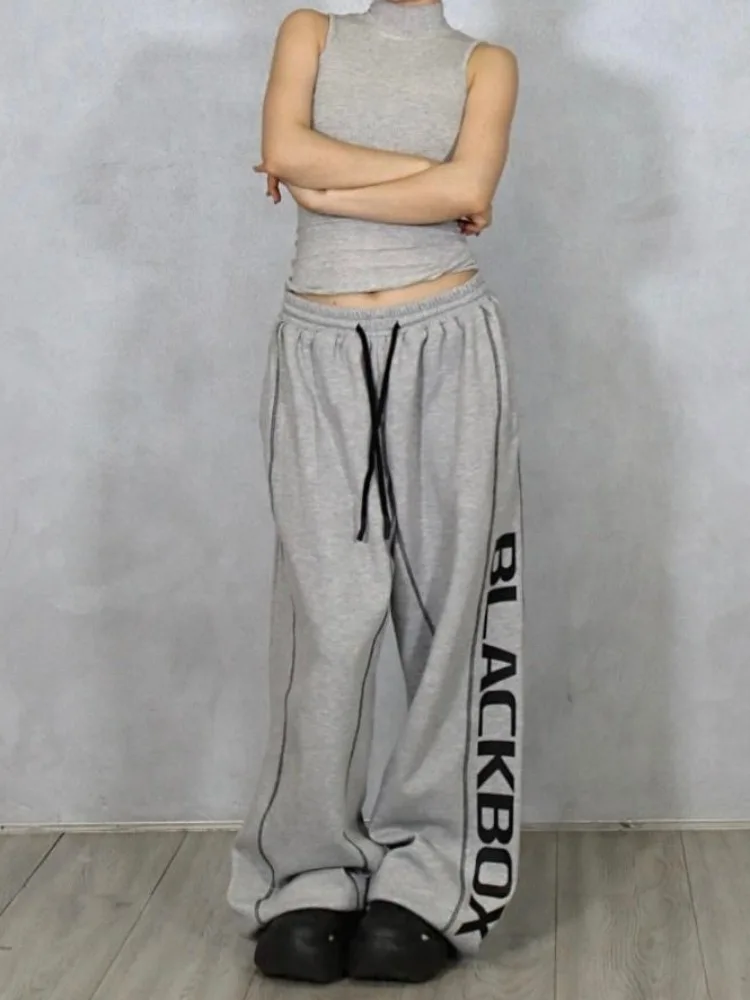 Pantalon de survêtement baggy vintage pour femme, salle de bain, salle de bain, salle de bain, salle de bain, salle de bain, salle de bain, MERCEDES U Y2K, surdimensionné, mode coréenne, pantalon de sport, style japonais, Harajuku, Hip Hop, fjku