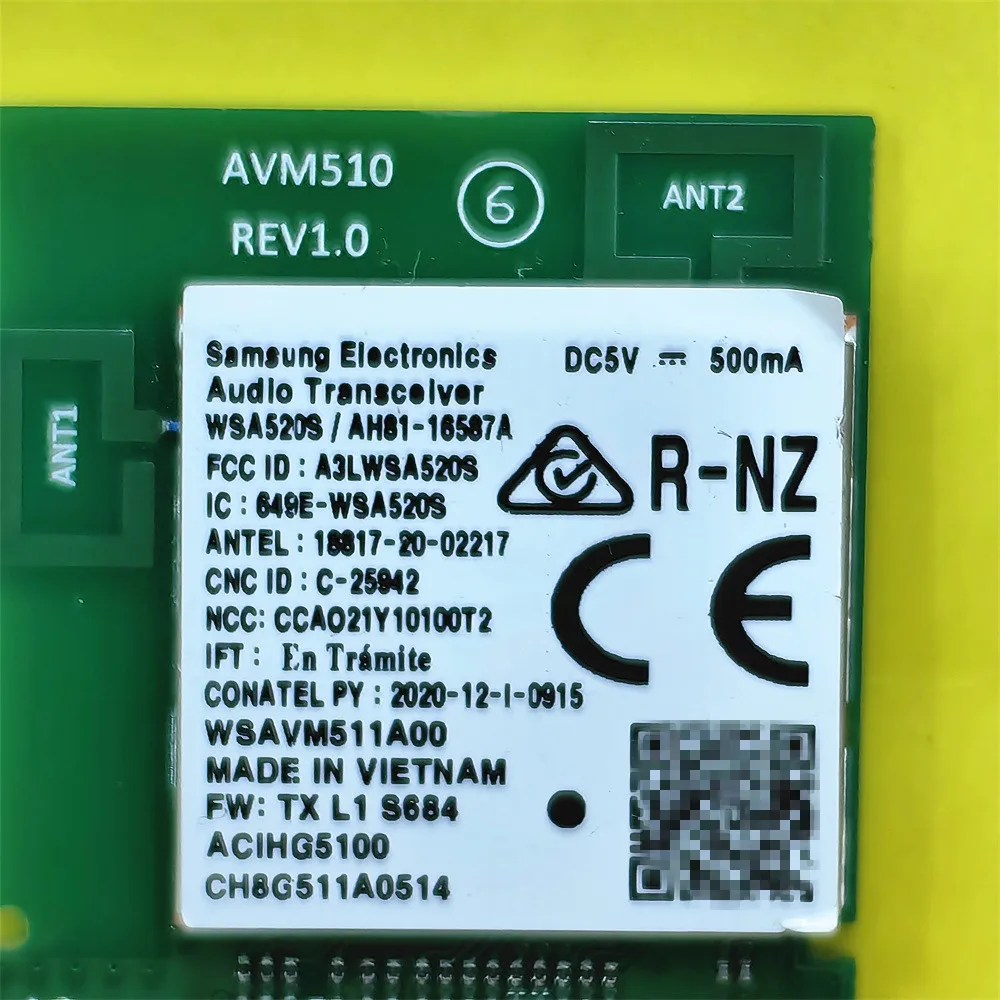 AH81-16587A wsa520s audio transceiver avm510 rev 1,0 649e-wsa520s wsavm511a00 5v 500ma für sound bar bluetooth lautsprecher modul